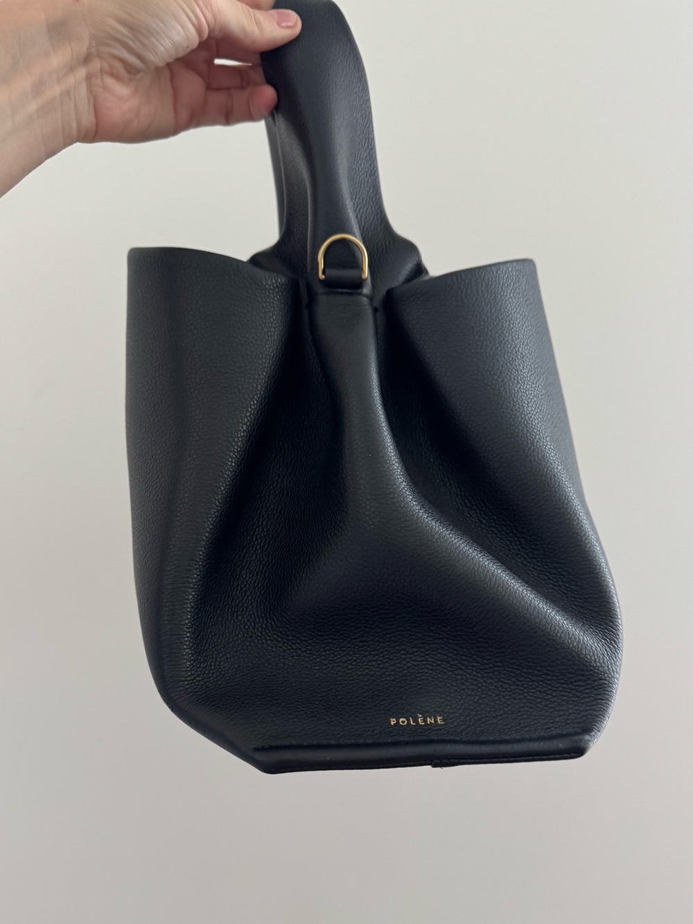 POLENE Numéro Neuf EDITION TEXTURED BLACK bag * no shoulder strap - Picture 13 of 17